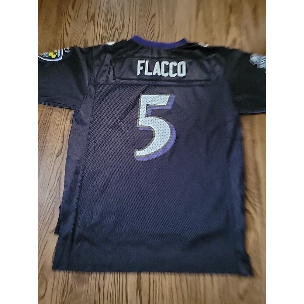 Reebok Joe Flacco Baltimore Ravens Jersey NFL Football Youth Size Large #5